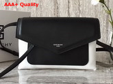 Givenchy Duetto Cross Body Bag in Black and White Grained and Smooth Leather Replica