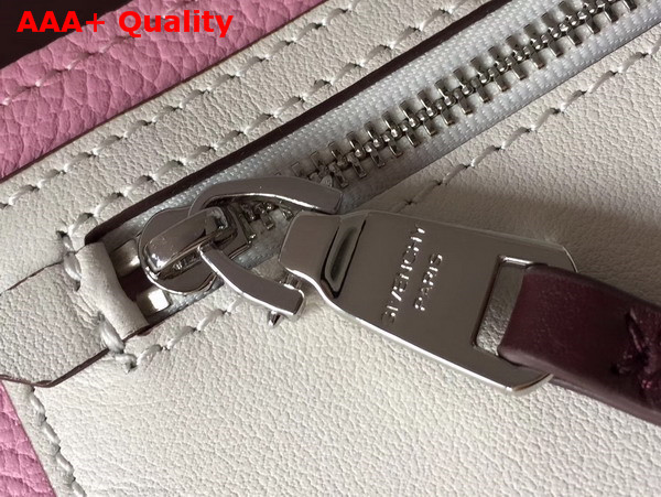 Givenchy Duetto Cross Body Bag in Pink Burgundy and White Grained and Smooth Leather Replica