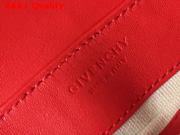 Givenchy Duetto Cross Body Bag in Red Black and White Grained and Smooth Leather Replica