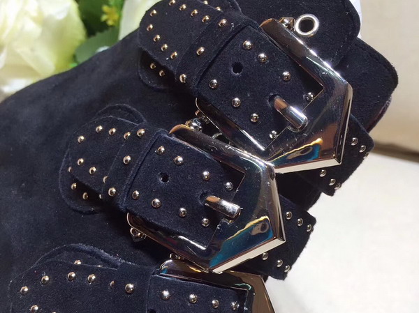 Givenchy Elegant Studs Ankle Boots in Black Suede Calfskin For Sale