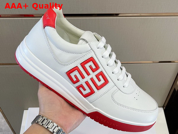 Givenchy G4 Sneakers in White and Red Leather Replica