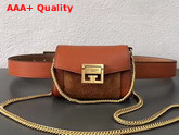 Givenchy GV3 Belt Bag in Chestnut Leather and Suede Replica