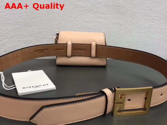 Givenchy GV3 Belt Bag in Nude Flat Grain Leather and Light Beige Suede Replica