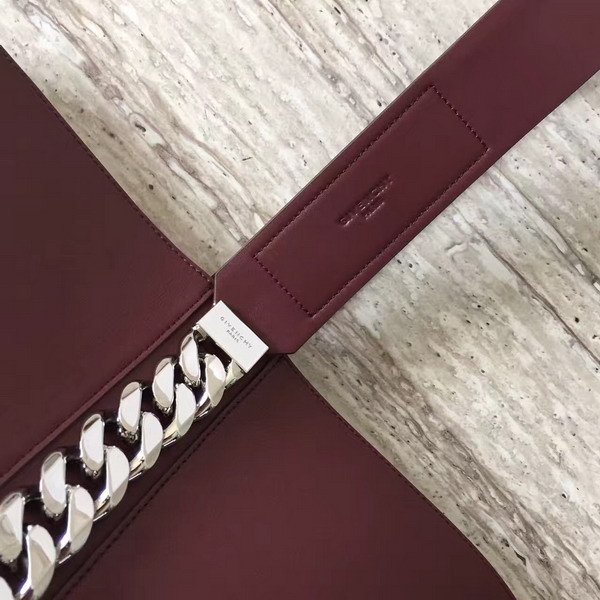 Givenchy Infinity Bucket Bag in Burgundy Smooth Leather For Sale