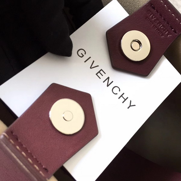 Givenchy Infinity Bucket Bag in Burgundy Smooth Leather For Sale