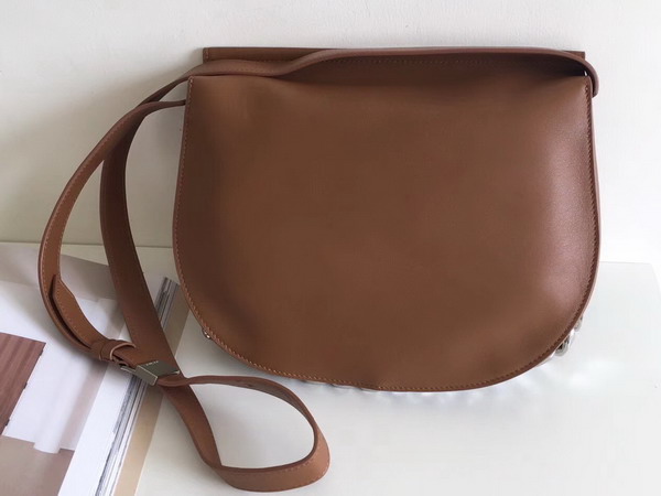 Givenchy Infinity Saddle Bag in Smooth Cognac Leather with Adjustable Strap For Sale