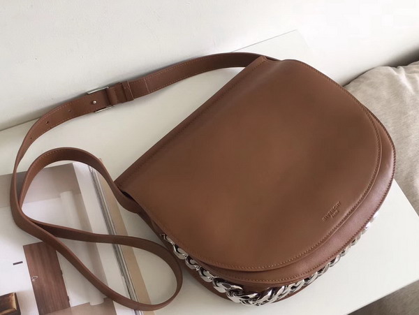 Givenchy Infinity Saddle Bag in Smooth Cognac Leather with Adjustable Strap For Sale