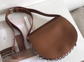 Givenchy Infinity Saddle Bag in Smooth Cognac Leather with Adjustable Strap Small Model For Sale