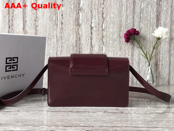 Givenchy Infinity Small Flap Bag in Smooth Shiny Burgundy Leather with Oversized Infinity Chain Replica