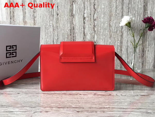 Givenchy Infinity Small Flap Bag in Smooth Shiny Red Leather with Oversized Infinity Chain Replica