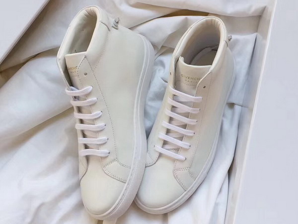 Givenchy Leather Lace Up Boots in White Box Leather For Sale