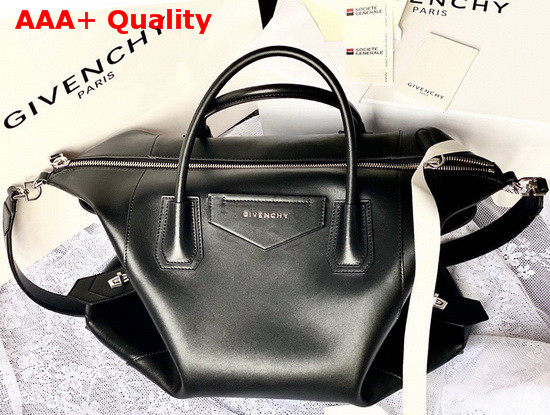 Givenchy Medium Antigona Soft Bag in Black Smooth Leather Replica