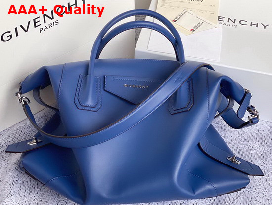 Givenchy Medium Antigona Soft Bag in Blue Smooth Leather Replica