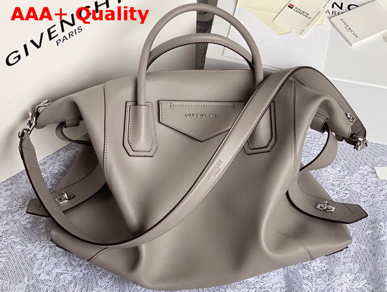 Givenchy Medium Antigona Soft Bag in Grey Smooth Leather Replica