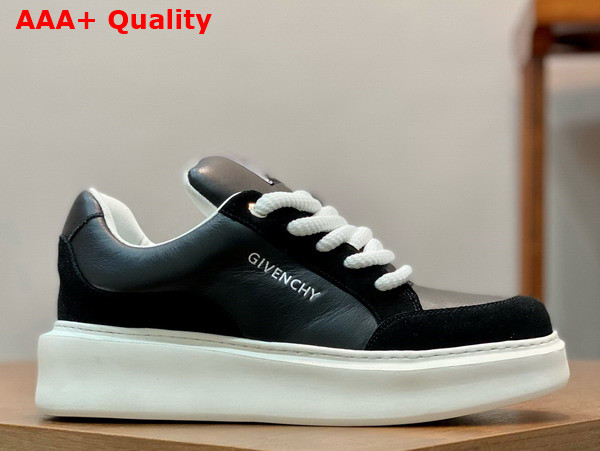 Givenchy Men Sneakers in Black Suede Leather and Calfskin Leather with White Sole Replica