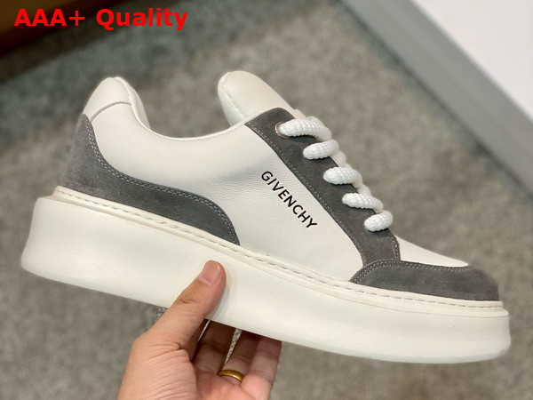 Givenchy Men Sneakers in Grey Suede Leather and White Calfskin Leather Replica