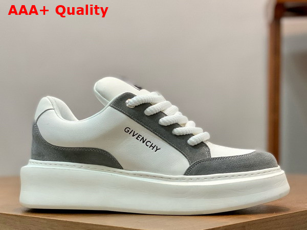 Givenchy Men Sneakers in Grey Suede Leather and White Calfskin Leather Replica