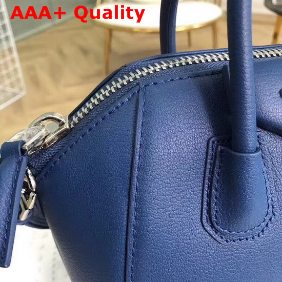 Givenchy Mini Antigona Bag in Blue Grained Leather Replica