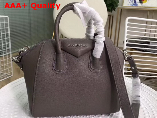 Givenchy Mini Antigona Bag in Dark Grey Grained Leather Replica