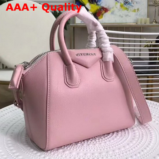 Givenchy Mini Antigona Bag in Pink Grained Leather Replica