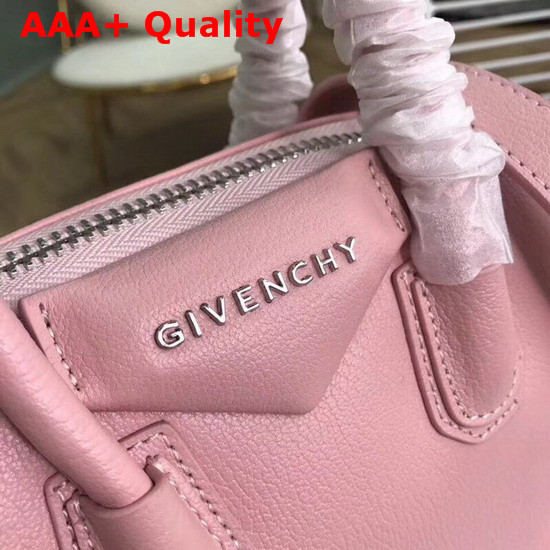 Givenchy Mini Antigona Bag in Pink Grained Leather Replica