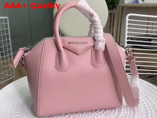 Givenchy Mini Antigona Bag in Pink Grained Leather Replica