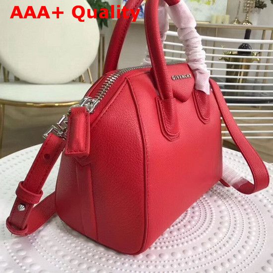 Givenchy Mini Antigona Bag in Red Grained Leather Replica