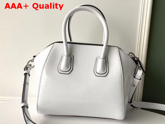 Givenchy Mini Antigona Bag in White Patent Leather Replica