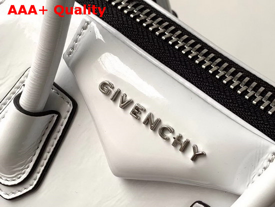 Givenchy Mini Antigona Bag in White Patent Leather Replica