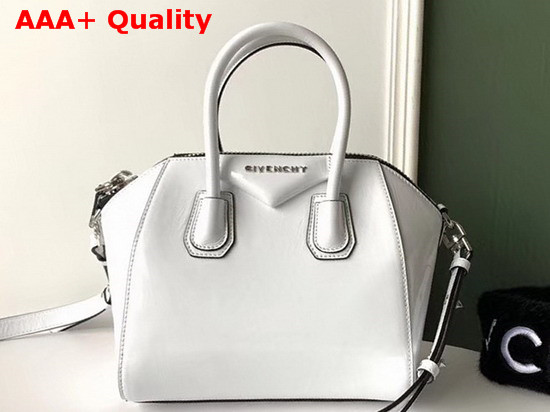 Givenchy Mini Antigona Bag in White Patent Leather Replica