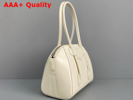 Givenchy Mini Antigona Lock Bag in Ivory Box Leather Replica