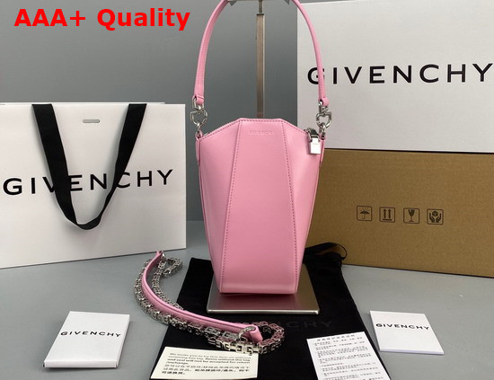 Givenchy Mini Antigona Vertical Bag in Pink Box Leather Replica