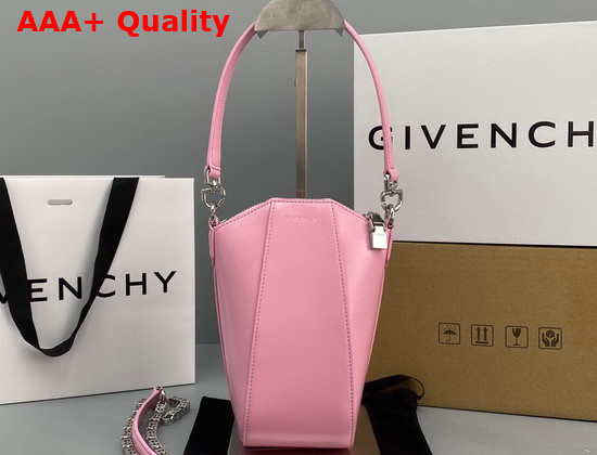 Givenchy Mini Antigona Vertical Bag in Pink Box Leather Replica