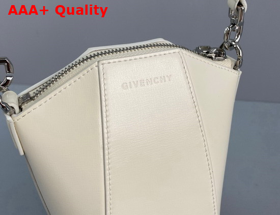 Givenchy Mini Antigona Vertical Bag in White Box Leather Replica