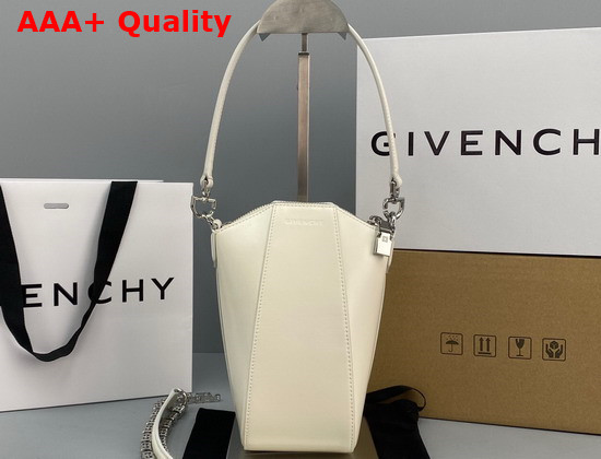 Givenchy Mini Antigona Vertical Bag in White Box Leather Replica