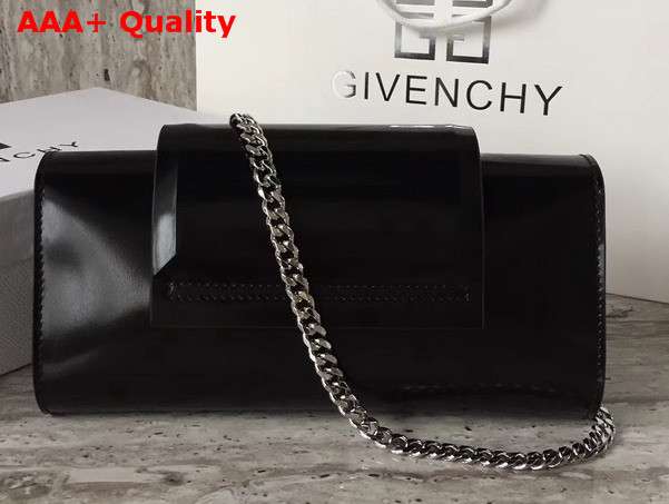 Givenchy Mini Chain Infinity Bag in Shiny Smooth Black Leather Replica