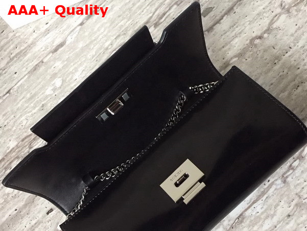 Givenchy Mini Chain Infinity Bag in Shiny Smooth Black Leather Replica