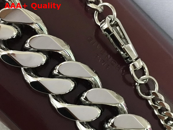 Givenchy Mini Chain Infinity Bag in Shiny Smooth Burgundy Leather Replica