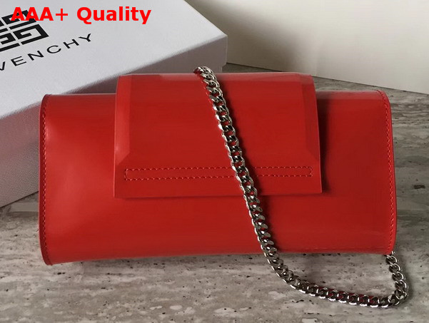 Givenchy Mini Chain Infinity Bag in Shiny Smooth Red Leather Replica