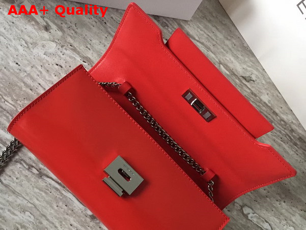 Givenchy Mini Chain Infinity Bag in Shiny Smooth Red Leather Replica