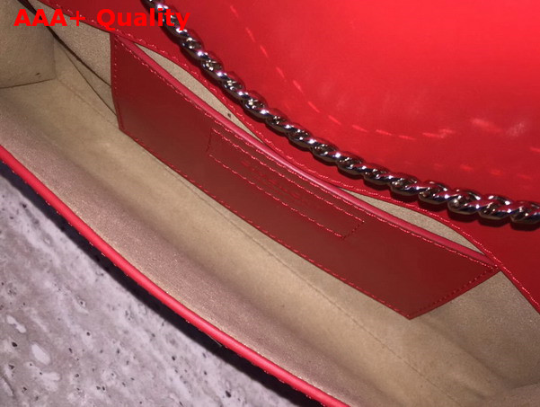 Givenchy Mini Chain Infinity Bag in Shiny Smooth Red Leather Replica