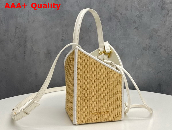 Givenchy Mini Cut Out Bucket Bag in Raffia Replica