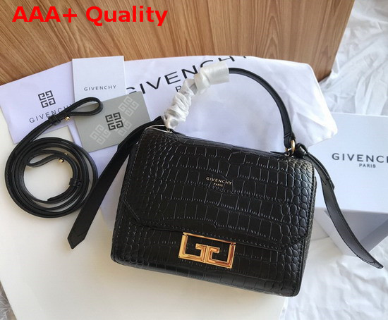 Givenchy Mini Eden Bag in Black Crocodile Effect Leather Replica