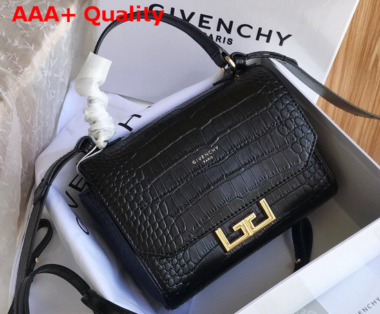 Givenchy Mini Eden Bag in Black Crocodile Effect Leather Replica