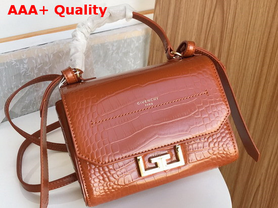 Givenchy Mini Eden Bag in Brown Crocodile Effect Leather Replica