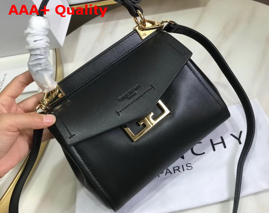 Givenchy Mini Mystic Bag in Soft Black Leather with Double G Magnetic Closure Replica