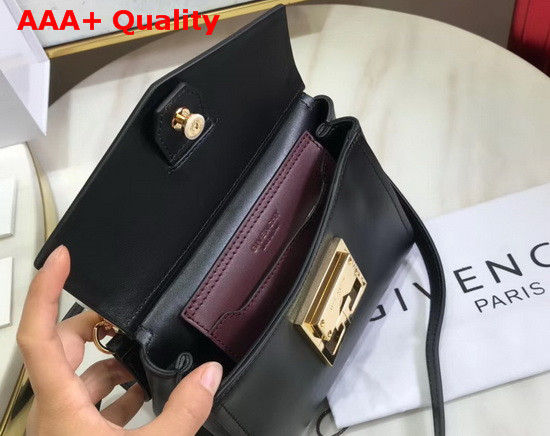 Givenchy Mini Mystic Bag in Soft Black Leather with Double G Magnetic Closure Replica