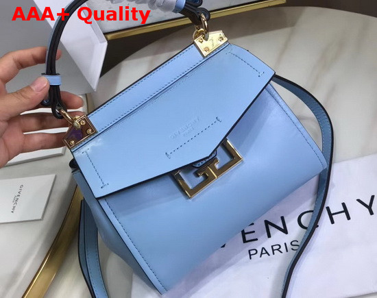 Givenchy Mini Mystic Bag in Soft Cornflower Leather with Double G Magnetic Closure Replica