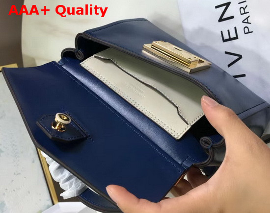 Givenchy Mini Mystic Bag in Soft Petrol Blue Leather with Double G Magnetic Closure Replica