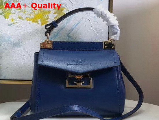 Givenchy Mini Mystic Bag in Soft Petrol Blue Leather with Double G Magnetic Closure Replica